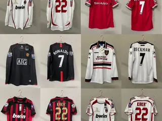 Sports jerseys — catalogue product example